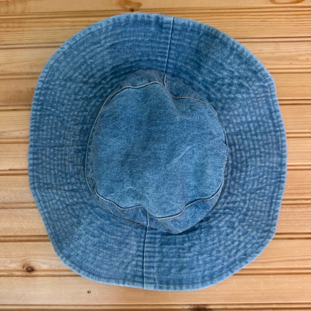 Bucket Hat Denim Light Blue Y2K 90s Vintage Beach Spring Summer Jean Oval